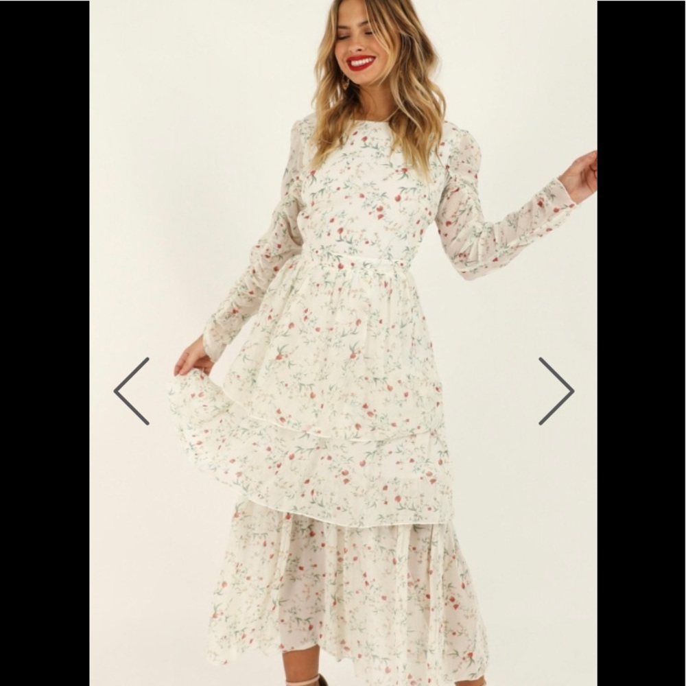 Floral Maxi Backless Dress